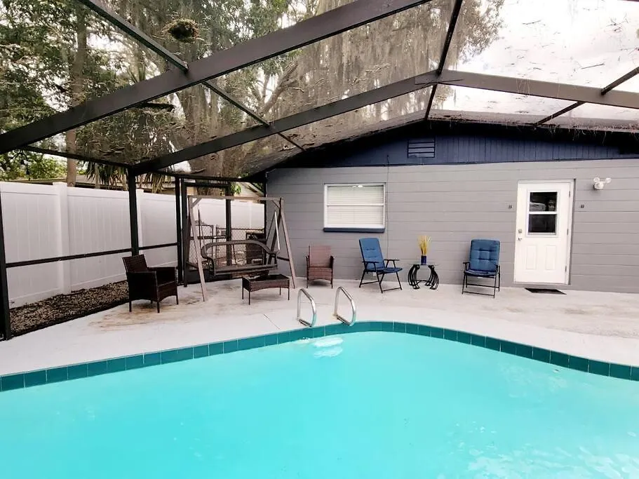 Entirehouse W/Bush Garden View_Private Heated Pool Villa Tampa 0*,  United States